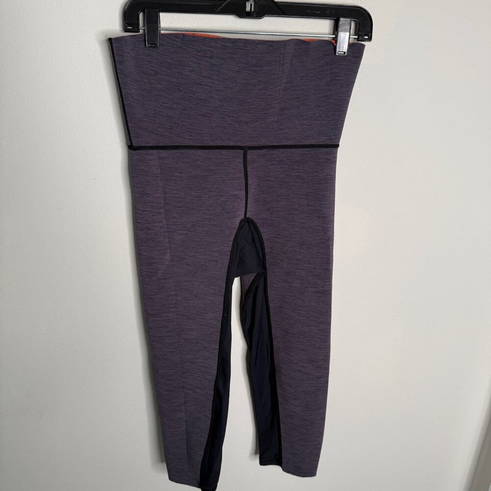 Roxy Women's Gray Orange Land to Sea Water Resistant Leggings Surf Beach neopren